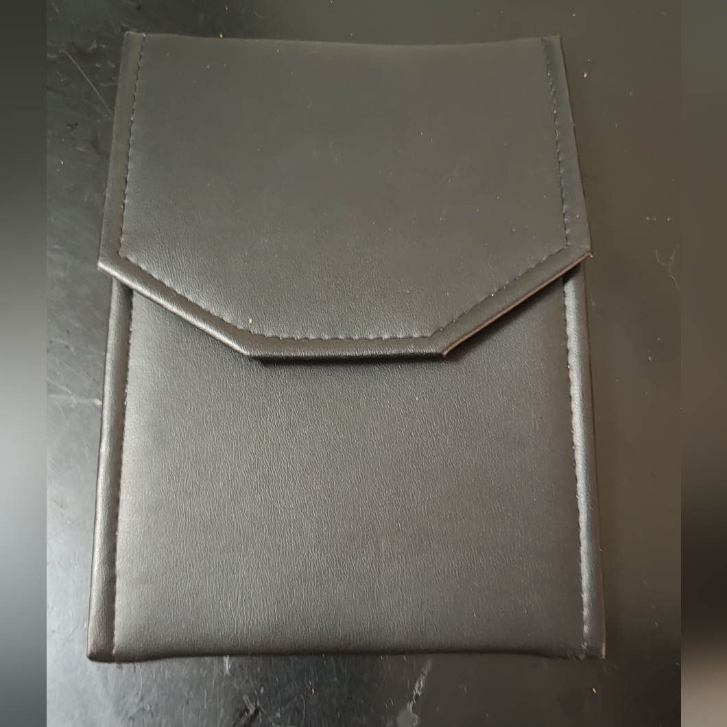 Faux Leather Travel Necklace Case